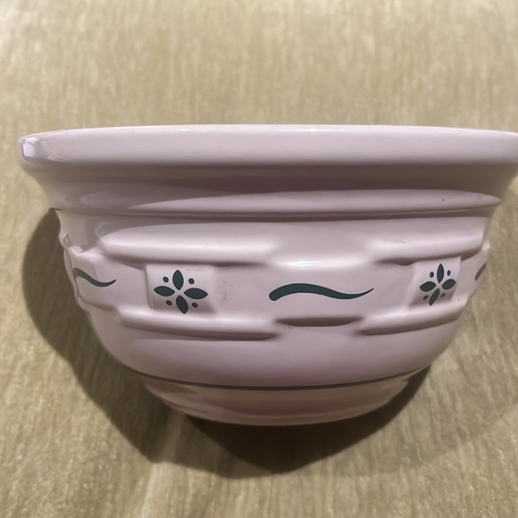 Longaberger Mixing Bowl 6.5" Woven Traditions Basketweave Green Decoration - Picture 2 of 13